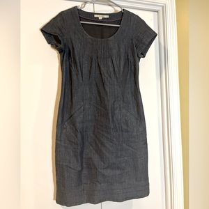 Elegant Gray Cap Sleeve Dress